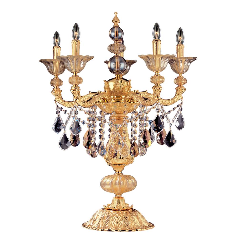 Allegri 10495-016-FR000 Mendelsshon 5 Light Table Lamp in Two-Tone Gold /24K